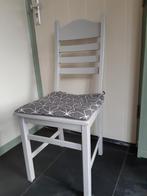 4 Houten Stoelen - Grijs Geverfd, Ophalen, Gebruikt, Vier, Grijs