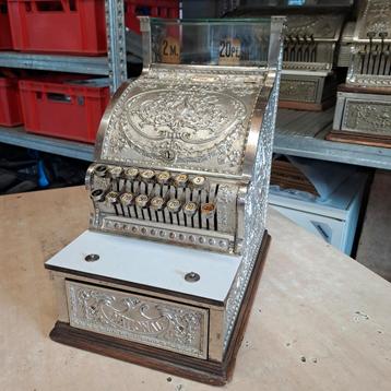 Antieke National cash register 313 kassa 1910 werkend