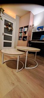 Salontafel set rond, Huis en Inrichting, Tafels | Salontafels, Ophalen, Gebruikt, 50 tot 100 cm, Rond