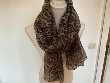 Grote pantersjaal bruin zwart beschikbaar voor biedingen