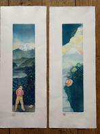 2 etsen/aquatint van Sjoerd Bakker, Ophalen of Verzenden