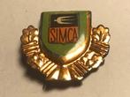 Metalen SIMCA AUTOMERK Speld (Groen/Oranje/Zwart/Goudkleur)., Verzenden, Zo goed als nieuw, Transport, Speldje of Pin