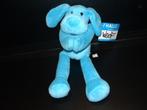 HEMA HOND WOOF VELOURS BLAUW MET LICHTER BLAUW BUIKJE SNUITJ, Nieuw, Hond, Verzenden