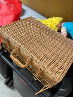 Vinatge rieten koffer picknickmand mand, Hobby en Vrije tijd, Picknickmanden, Ophalen of Verzenden, Gebruikt