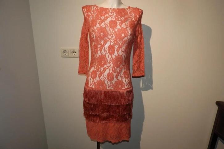 Elisabetta Franchi roze jurk kant stof franje rok bedel IT40, Kleding | Dames, Jurken, Zo goed als nieuw, Maat 34 (XS) of kleiner