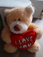Lieve Hart Beer Knuffel Valentijns tip, Kinderen en Baby's, Ophalen of Verzenden, Zo goed als nieuw, Beer