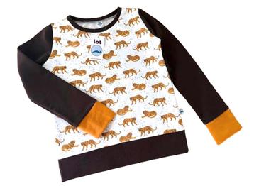 Nieuw! Sweater trui panters van Lot mt 122/128 (char)