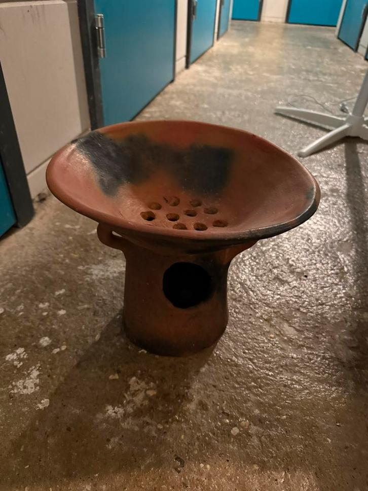 Traditionele Ethiopische wierookbrander / houtskoolhouder, Tuin en Terras, Vuurschalen, Zo goed als nieuw, Ophalen