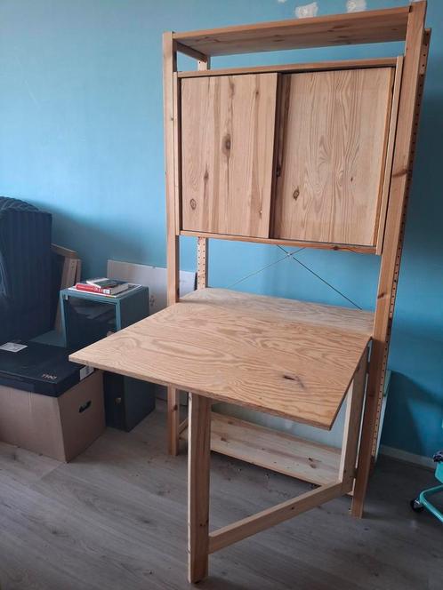 Ikea Ivar met bureaublad, Huis en Inrichting, Kasten | Stellingkasten, Gebruikt, Ophalen