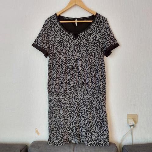 Scotch & Soda grijze jurk met print maat L, Kleding | Dames, Jurken, Nieuw, Maat 42/44 (L), Grijs, Boven de knie, Verzenden