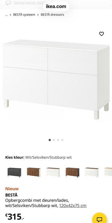 BESTA IKEA Opbergcombi met deuren/lades, wit/Selsviken - afbeelding 8