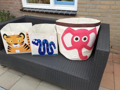 Opbergdozen 3 Sprouts; Tijger, Slang, Olifant, Kinderen en Baby's, Overige Kinderen en Baby's, Ophalen of Verzenden