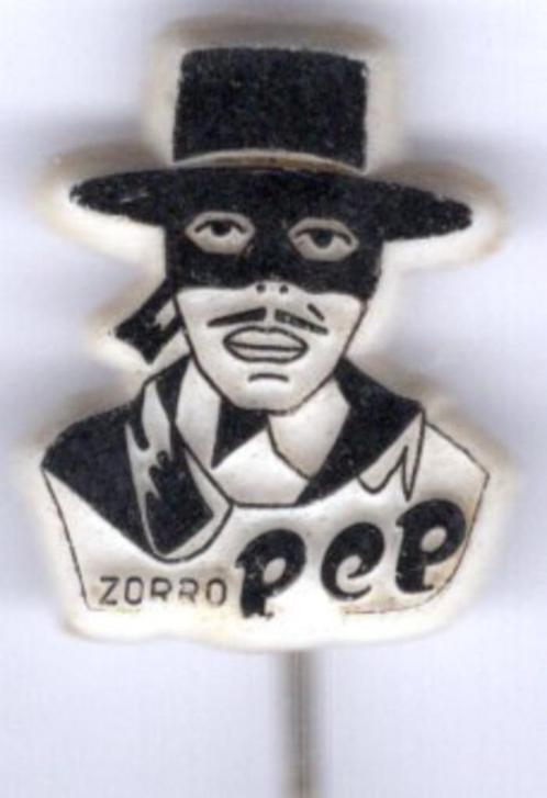 ZORRO zwart op wit plastic PEP speldje ( S_154 ), Verzamelen, Speldjes, Pins en Buttons, Nieuw, Speldje of Pin, Figuurtje, Verzenden