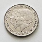 Beatrix Juliana rijksdaalder dubbele kop nikkel f. 2,50, Postzegels en Munten, Munten | Nederland, Ophalen of Verzenden, Koningin Beatrix