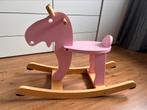 Houten hobbelpaard roze, hobbelpaard Ikea, Ophalen, Zo goed als nieuw