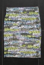 Marccain Sports rok, geel blauw beige, gebreid, maat 2 (S), Overige kleuren, Ophalen of Verzenden, Zo goed als nieuw, Knielengte