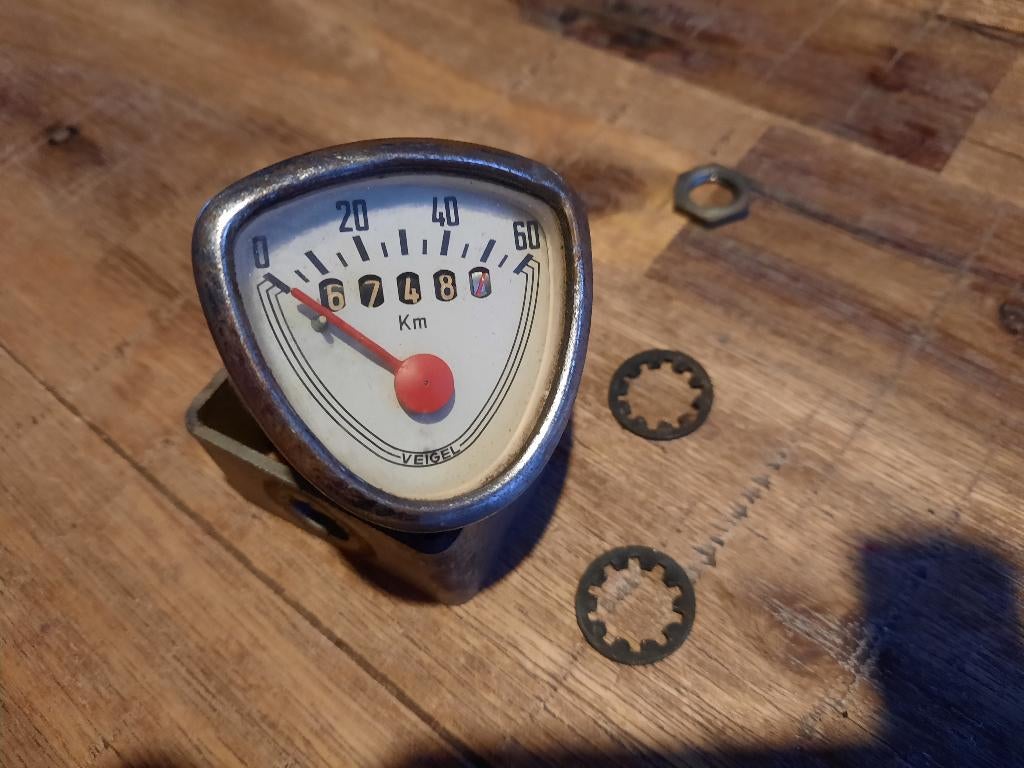 oldtimer VEIGEL kilometerteller km teller, Fietsen en Brommers, Ophalen, Gebruikt, Overige typen, Overige merken