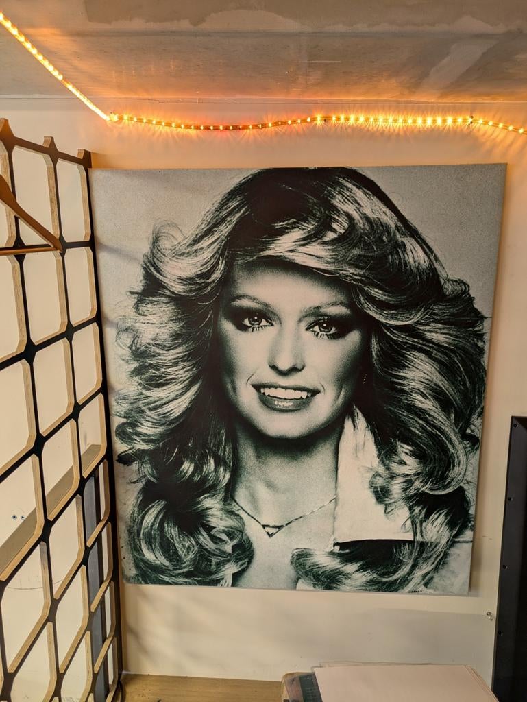 Farrah Fawcett Canvas Martien Meiland Noordwijk, Huis en Inrichting, Ophalen of Verzenden, 100 tot 125 cm, 75 cm of meer, Print