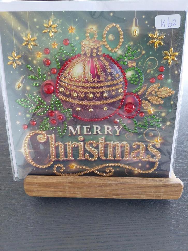 Klassieke kerstkaart Diamond Painting, Hobby en Vrije tijd, Kaarten | Zelfgemaakt, Nieuw, Kerst, Ophalen