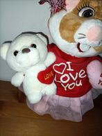 Leuke AH hamster Valentijn met beer I love you knuffel, Kinderen en Baby's, Ophalen of Verzenden, Zo goed als nieuw, Beer