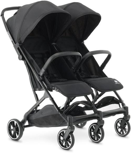 Deryan Luxe Rolo X2 Dubbele Buggy - 307 - Zwart, Kinderen en Baby's, Buggy's, Zo goed als nieuw, Overige merken, Duomodel, Verzenden