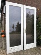 |Hardhouten dubbele buitendeuren| dubbelglas |232,5X167,5 |, Doe-het-zelf en Verbouw, Deuren en Horren, Ophalen, Gebruikt, Buitendeur