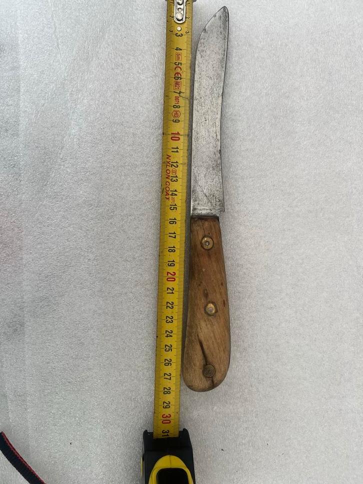 Oude mes Herder Solingen met houten handvat, Antiek en Kunst, Antiek | Gereedschap en Instrumenten, Ophalen of Verzenden