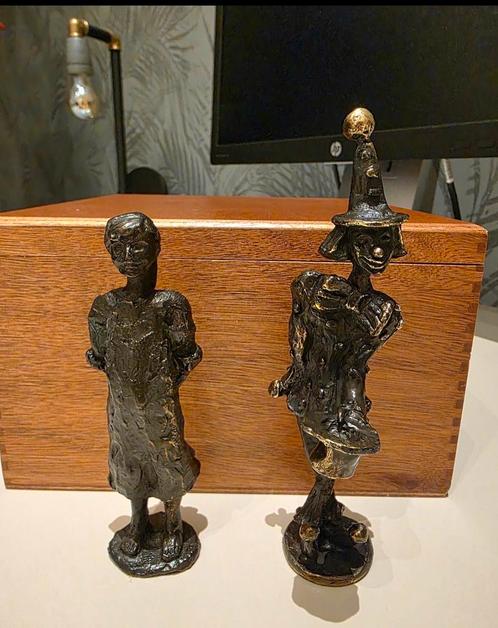 Sofietje en Clown van Corry Ammerlaan, Antiek en Kunst, Antiek | Tin, Ophalen of Verzenden