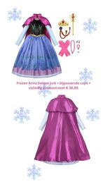 Prinsessenjurk - Anna jurk met accessoires - maat 92/152, Kinderen en Baby's, Nieuw, Meisje, 104 of kleiner, Ophalen of Verzenden