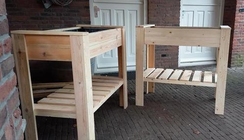 Moestuinbak/ kruidenbak, Tuin en Terras, Bloembakken en Plantenbakken, Zo goed als nieuw, Hout, Rechthoekig, Ophalen