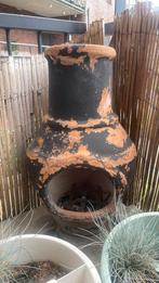 Aardewerken terracotta tuinkachel, Ophalen, Gebruikt