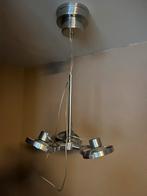 Moderne RVS Halogeen Plafondlamp, Huis en Inrichting, Ophalen of Verzenden, Zo goed als nieuw, Metaal, Minder dan 50 cm