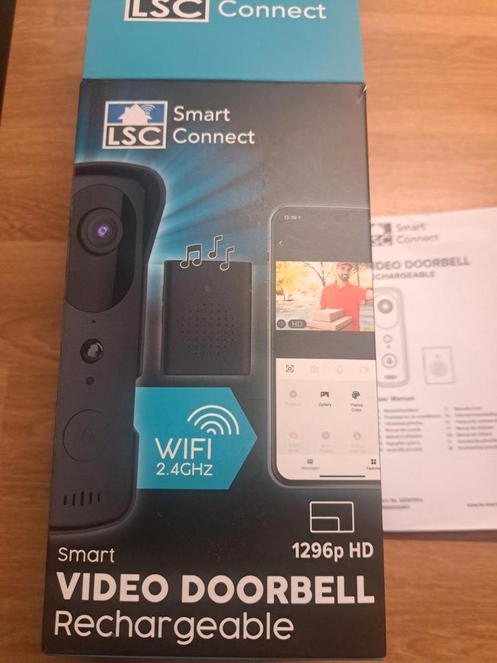 LSC Smart Connect Video Deurbel - Nieuw!, Doe-het-zelf en Verbouw, Alarmsystemen, Nieuw, Compleet systeem, Beweging, Draadloos