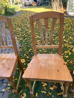 Grenen stoelen - set van 4, Huis en Inrichting, Stoelen, Ophalen, Gebruikt, Bruin, Vier