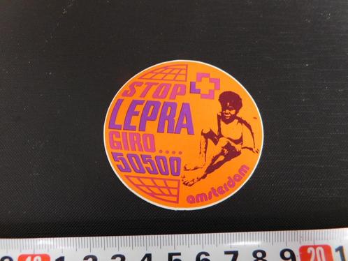 sticker stop lepra giro 50500 amsterdam, Verzamelen, Stickers, Zo goed als nieuw, Bedrijf of Vereniging, Ophalen