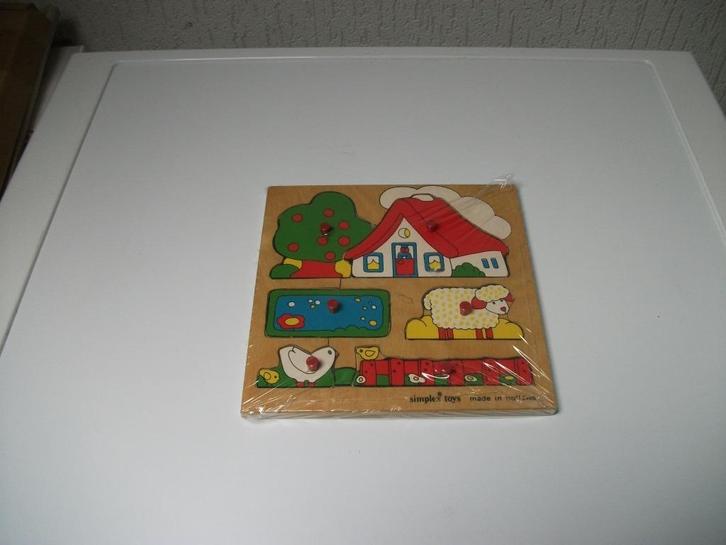Puzzel simplex 6 delig, Kinderen en Baby's, Speelgoed | Houten speelgoed, Gebruikt, Overige typen, Ophalen of Verzenden
