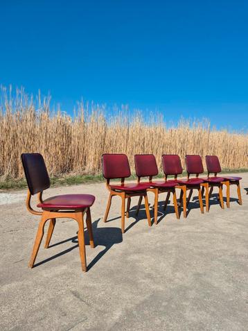 Set 6 - vintage jaren 60 eetkamerstoelen - zie omschrijving beschikbaar voor biedingen