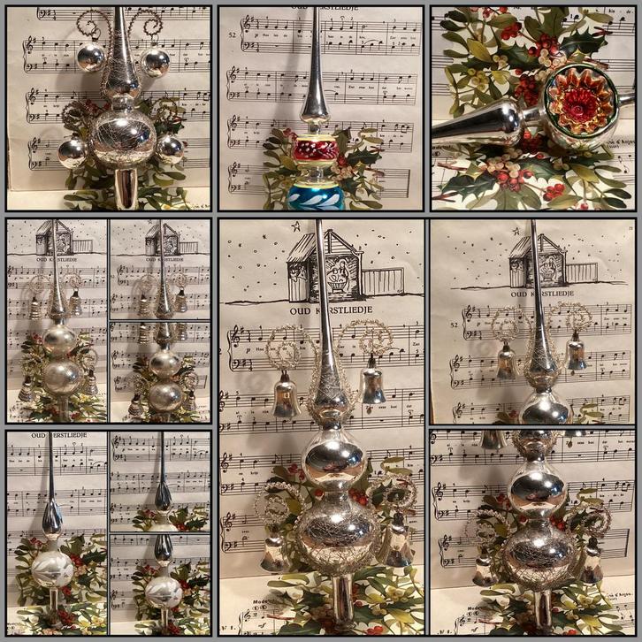 Oude Kerstpiek deukpiek bellenpiek, klokjespiek, feathertree, Diversen, Kerst, Gebruikt, Ophalen of Verzenden