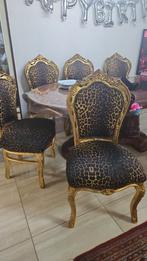 Gouden stoelen, 6 stuks, en 2 salontafels, Ophalen, Overige kleuren, Klassiek, Zo goed als nieuw