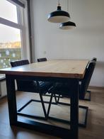 Massief eikenhouten tafel, 200 cm of meer, 100 tot 150 cm, Gebruikt, Rechthoekig