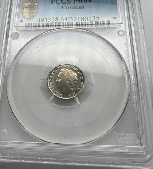 Curaçao. Wilhelmina 10 Cent 1948 Proof PCGS PR64, Postzegels en Munten, Munten | Nederland, 10 cent, Koningin Wilhelmina, Ophalen of Verzenden
