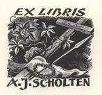 1714 Ex Libris Nederland : Thijs Mauve, 1956, Antiek en Kunst, Verzenden