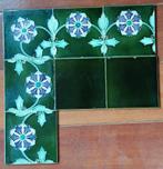 Set 7 tegels Jugendstil Art Nouveau Arts and Crafts antiek, Antiek en Kunst, Antiek | Wandborden en Tegels, Ophalen of Verzenden