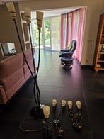 4 lampen van dezelfde serie, metaalbrons met dikglazen kap, E14 (klein), Ophalen, 30 tot 60 watt, Spaarlamp