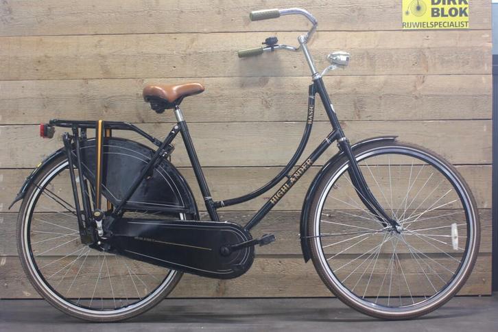 Highlander Basic omafiets remnaaf zwart met 3 mnd garantie, Fietsen en Brommers, Fietsen | Dames | Omafietsen, Gebruikt