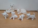 6 vintage kattenbeeldjes parelmoer, Verzamelen, Beelden en Beeldjes, Ophalen of Verzenden, Zo goed als nieuw, Dier