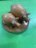 Houten Varkens Peper en Zoutstel, Antiek en Kunst, Ophalen of Verzenden