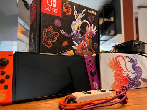 Nintendo Switch OLED Pokemon Scarlet & Violet Edition, Spelcomputers en Games, Spelcomputers | Nintendo Switch, Zo goed als nieuw
