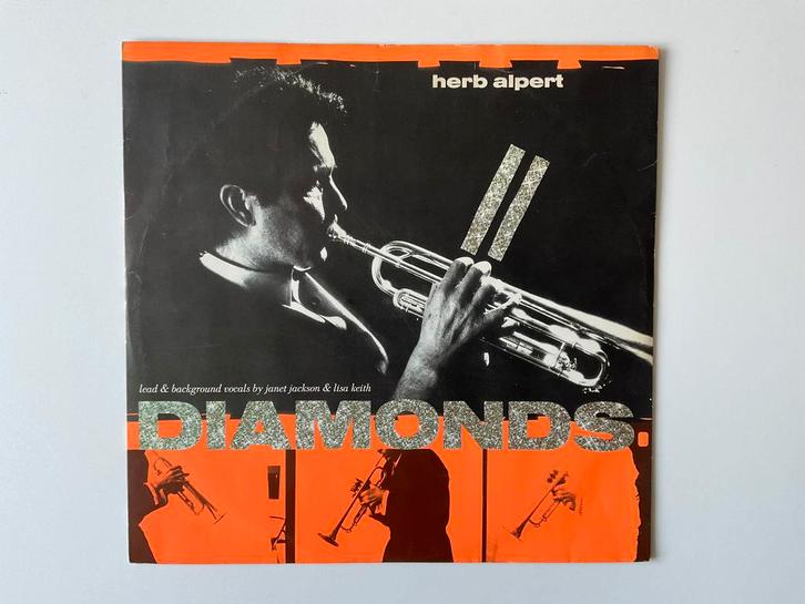 Herb Alpert – Diamonds feat. Janet Jckson 12” Disco, Cd's en Dvd's, Vinyl | Dance en House, Gebruikt, Disco, 12 inch, Ophalen of Verzenden