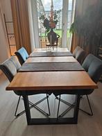 Mooie eikenhouten eettafel (180cm) incl. stoelen, Huis en Inrichting, Ophalen, 50 tot 100 cm, Zo goed als nieuw, Vijf personen of meer